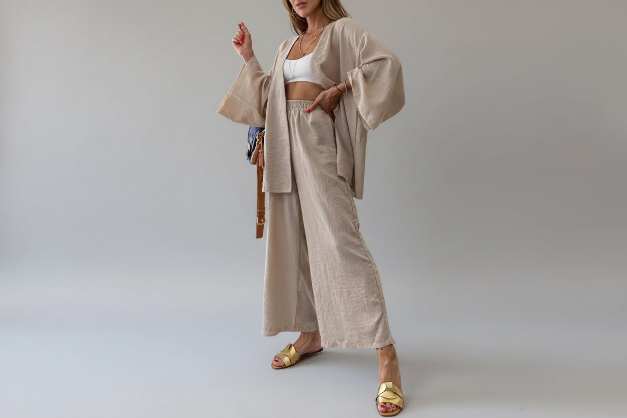 Chic Cotton-Linen Outfit Set