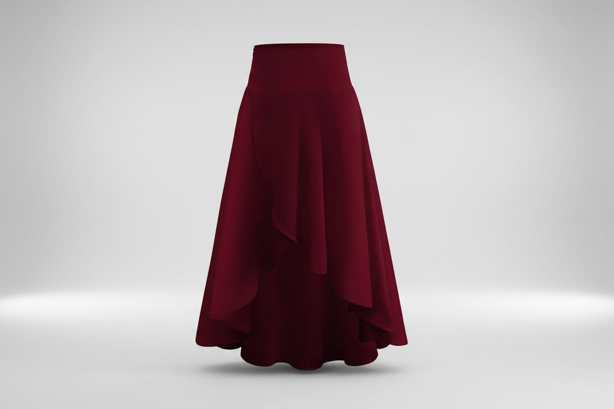 Women’s Chic Ruffle Asymmetrical Skirt