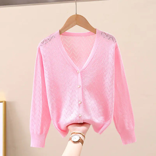 Kids' UV Protection Knit Cardigan