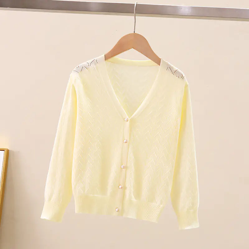 Kids' UV Protection Knit Cardigan