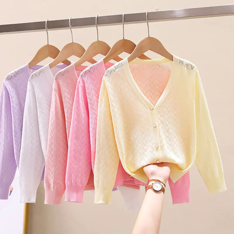 Kids' UV Protection Knit Cardigan