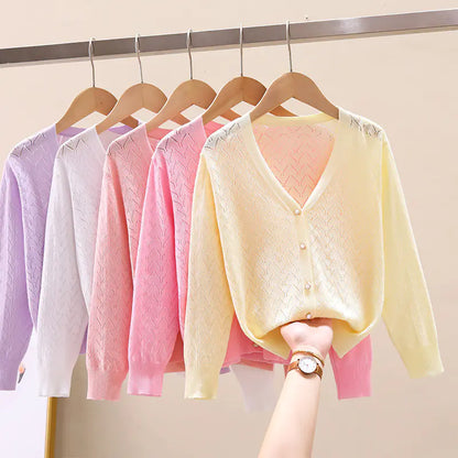 Kids' UV Protection Knit Cardigan