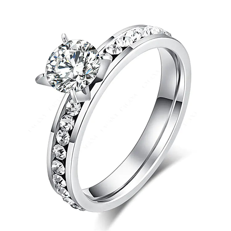 Geometric Diamond-Style Ring