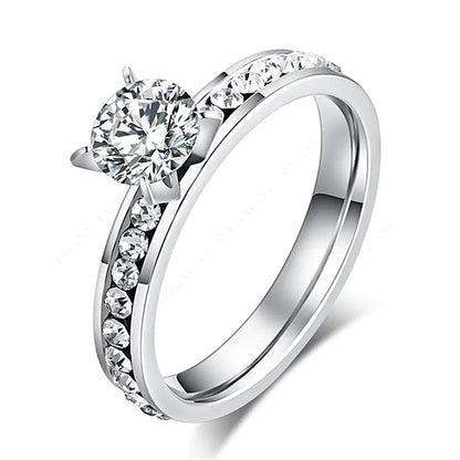 Geometric Diamond-Style Ring