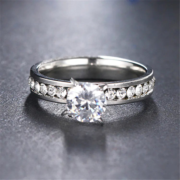 Geometric Diamond-Style Ring