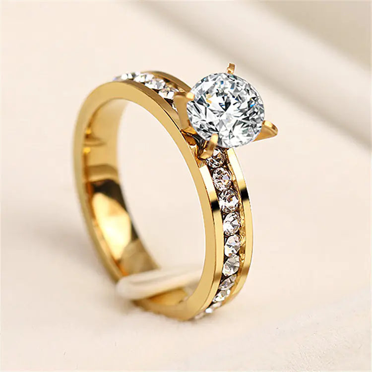 Geometric Diamond-Style Ring