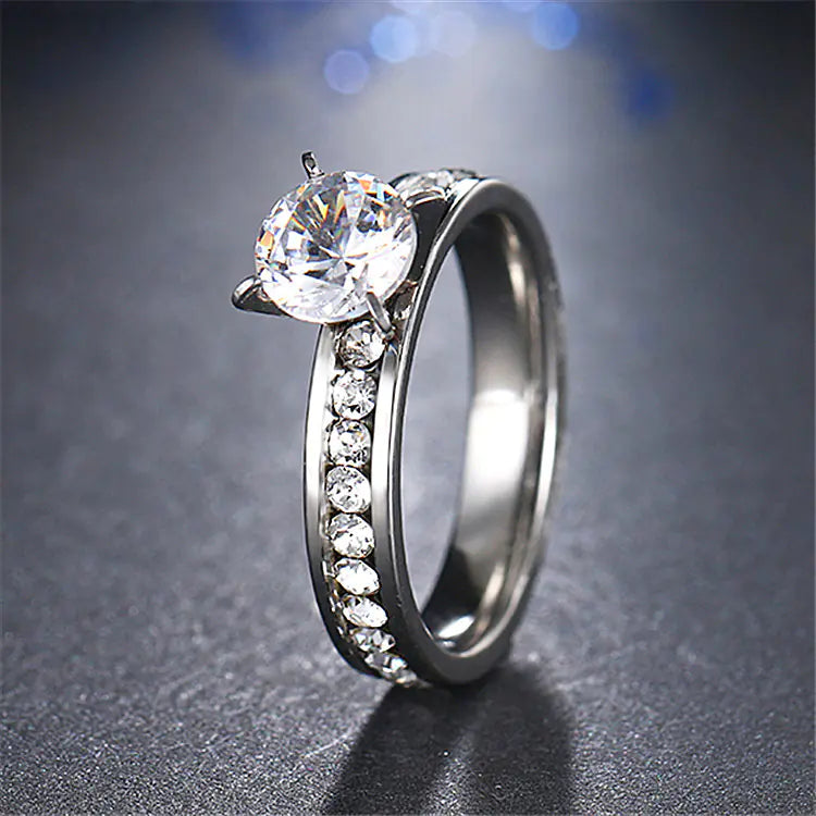 Geometric Diamond-Style Ring
